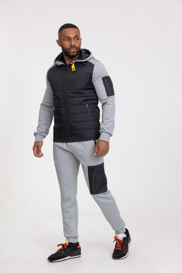 Essential gray black cotton tracksuit - Image 2