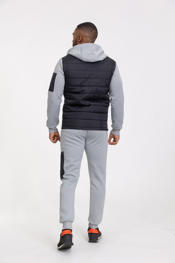 Essential gray black cotton tracksuit - Image 4
