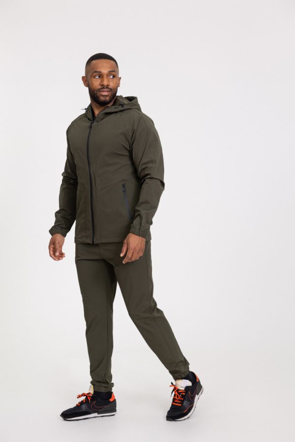 Essential olive green cotton tracksuit