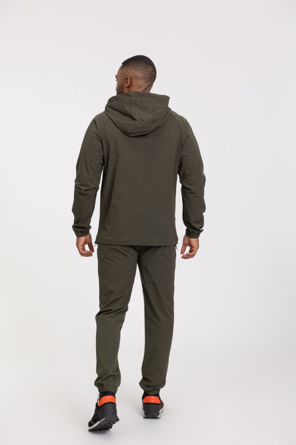 Essential olive green cotton tracksuit - Image 4