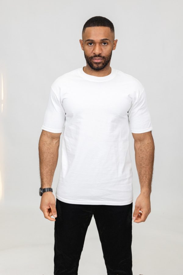 Basic premium white cotton deluxe tee - Image 2