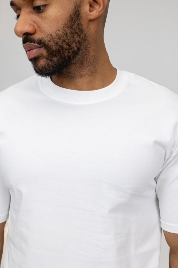 Basic premium white cotton deluxe tee - Image 3