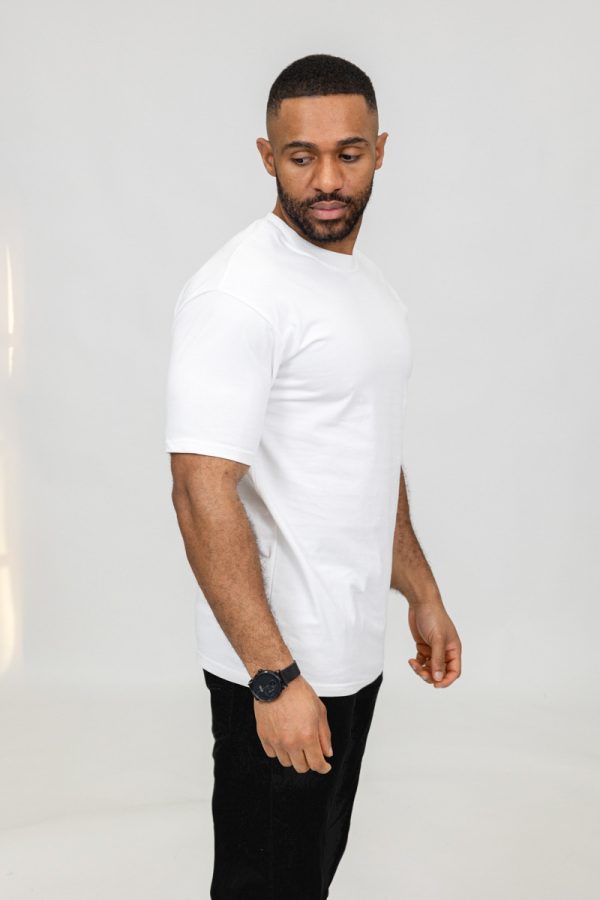 Basic premium white cotton deluxe tee