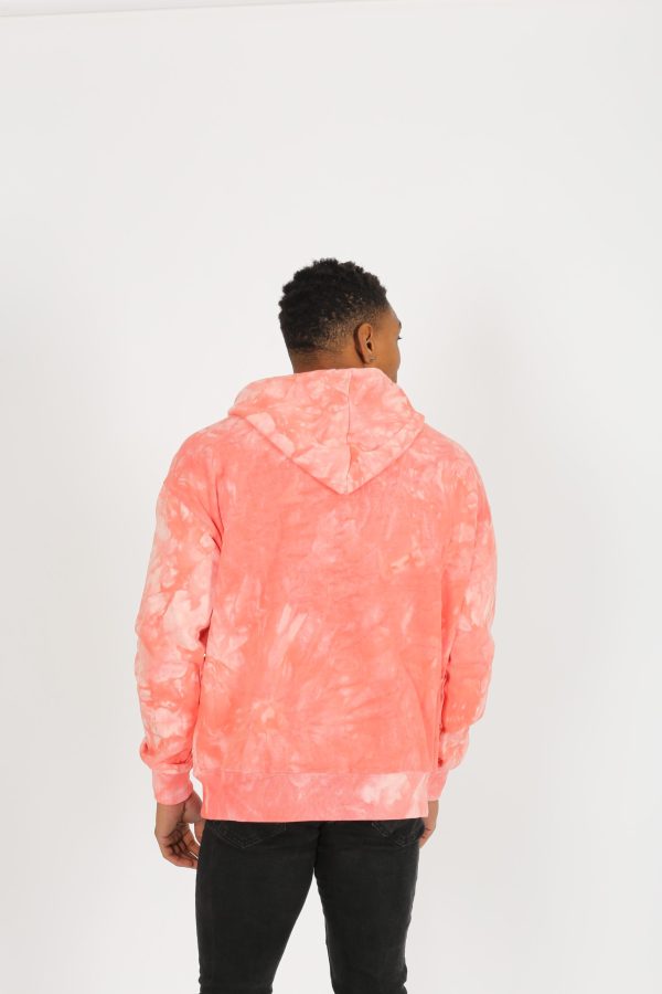 Pink marble essential cotton hoodie - Image 3