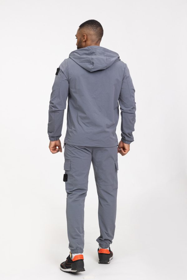 Essential dark gray cotton tracksuit - Image 4