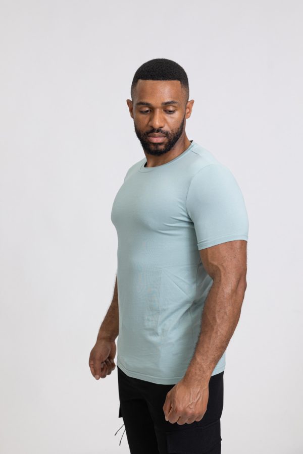 Greenish White Essential Cotton T-shirt