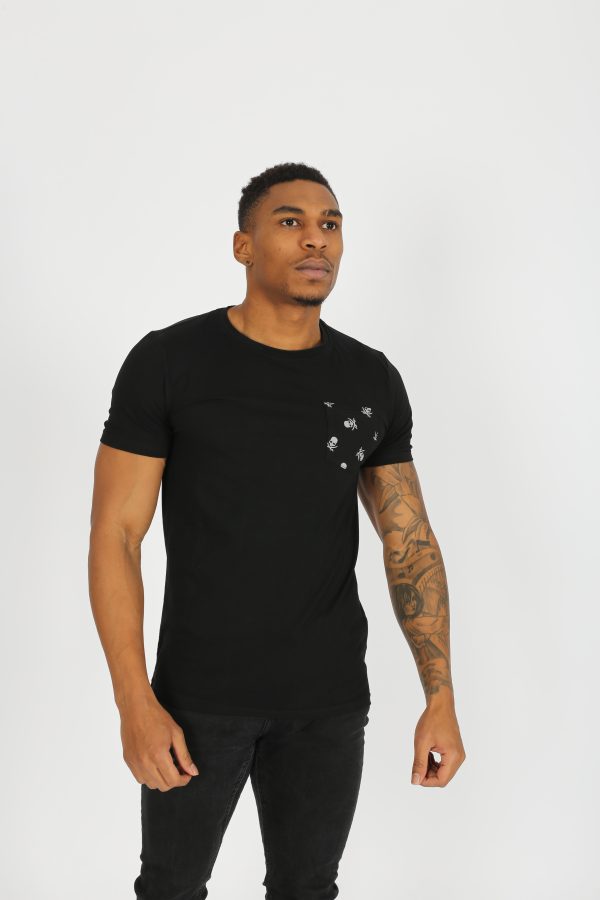 Black with logo Essential Cotton T-shirt